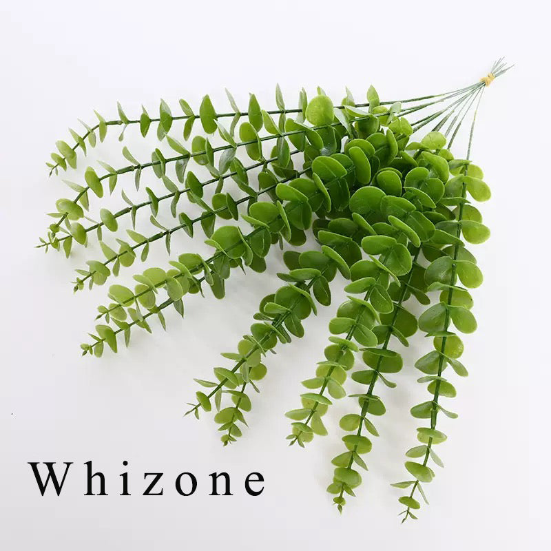 Whizone Artificial plants, other than Christmas trees Artificial Eucalyptus Leaves Stems Bulk, Fake Greenery Plant Floral Stems for Fake Silk Flower Arrangements Centerpieces Bouquet Vase Filler Decoration
