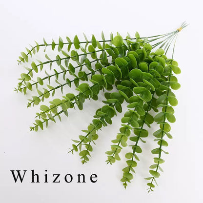 Whizone Artificial plants, other than Christmas trees Artificial Eucalyptus Leaves Stems Bulk, Fake Greenery Plant Floral Stems for Fake Silk Flower Arrangements Centerpieces Bouquet Vase Filler Decoration