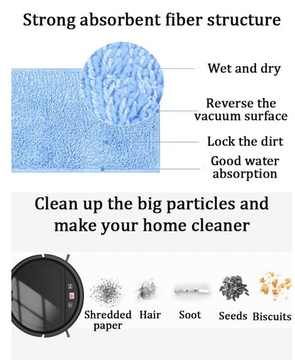 TREESNAIL-Robotic vacuum cleaners-Robot Vacuum and Mop Combo, 2 in 1 Mopping Robotic Vacuum Cleaner with Schedule, Wi-Fi/App/Remote, Max Suction 2500Pa, Self-Charging, Slim, Ideal for Hard Floor, Pet Hair, Low-Pile Carpet