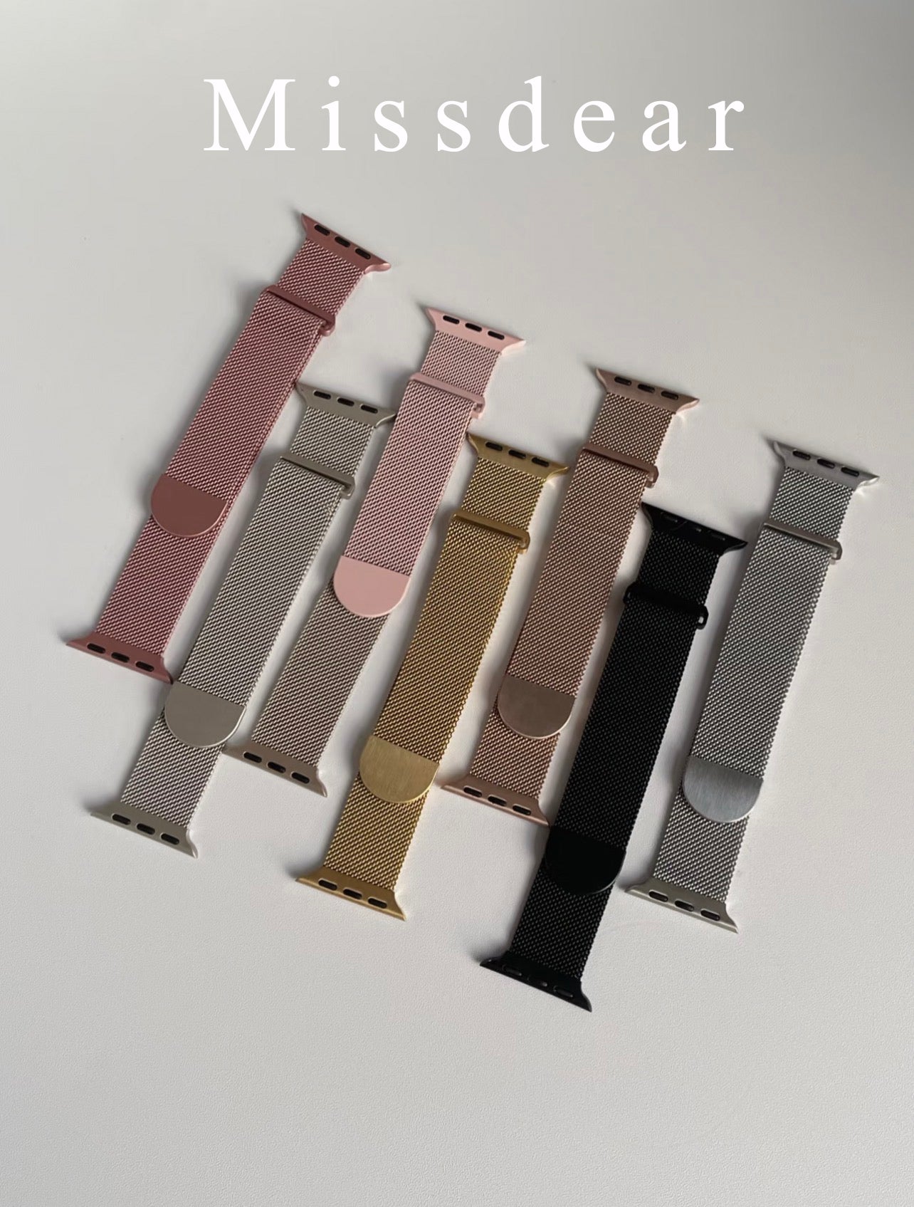 Missdear Watchbands Metal Magnetic Band Compatible with Apple Watch Bands Women Men,Milanese Loop Stainless Steel Mesh Adjustable Strap