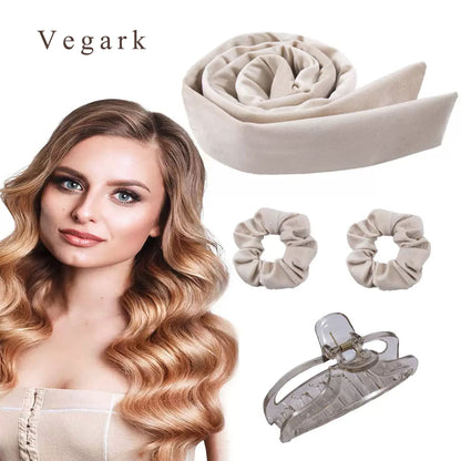 Vegark Non-electric hair rollers Heatless Velvet Hair Curler, Heatless Curls Overnight Hair Rollers