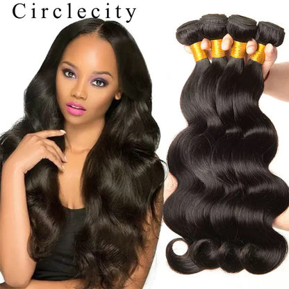 Circlecity Wigs Brazlian Virgin Remy Human Hair Body Wave Extension