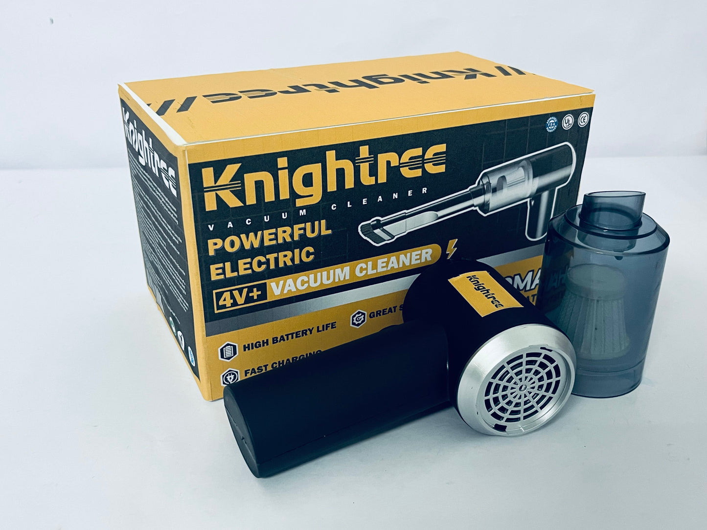 Knightree Mini Vacuum Cleaner – Washable, Reusable, High-Efficiency Filter for Car, Home, Office, Kitchen – Save Time and Effort