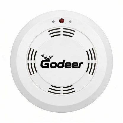 Godeer Smoke Alarm, Photoelectric Smoke Detector with 9V Battery, Fire Alarm for Home with Low Battery Alert & Test Button, Easy to Install, UL Standard Fire Safety for Kitchen, Bedroom, Office