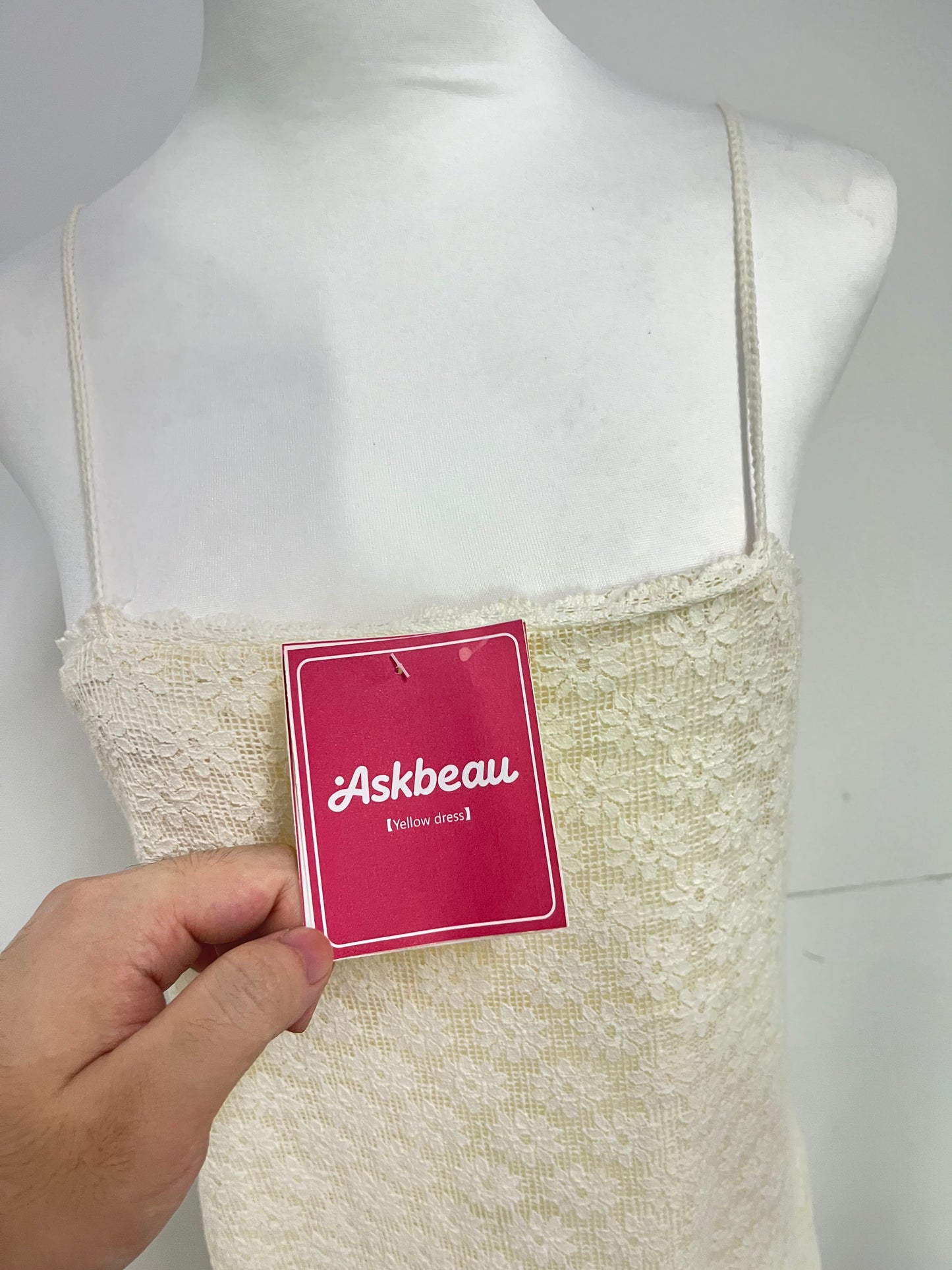 Askbeau Dresses Off - White Lace Suspender Dress - The Epitome of Elegance and Romance