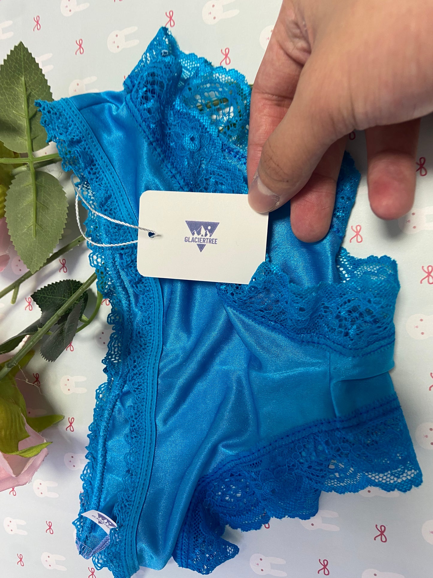 GLACIERTREE Underpants Lace Underwear for Women Silky Stretch Bikini Briefs Sexy Pantie