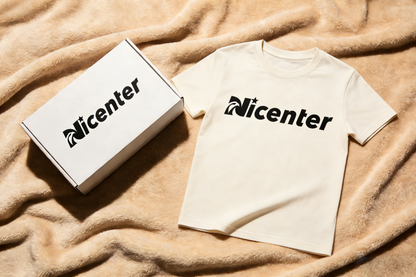 Nicenter Classic Letter Print Cotton T-shirts, Unisex Loose Casual Short Sleeve Tees, Daily Versatile Basics