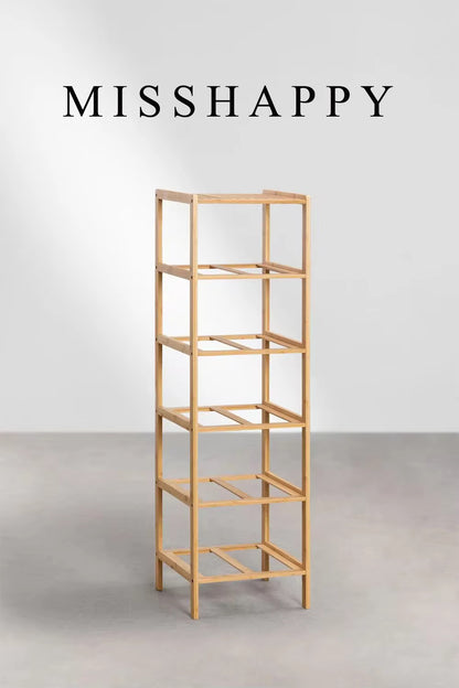 MISSHAPPY Non-metal fabric storage bin organizer,5 Tiers Bamboo Storage Cabinet with Fabric Bags Chest of Drawers