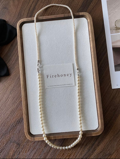 Firehoney Jewellery White Freshwater Cultured Pearl Necklace for Women