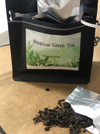 Freemoon Organic Green Tea Bags - 100 Eco-Friendly Tea Bags | Resealable Pack for Freshness | Delicate & Flavory