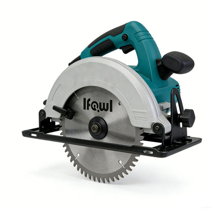Ifowl Electric Circular Saw, 1500W Powerful Corded Saw, Handheld Wood Cutting Tool with Adjustable Bevel Angle, 7-1/4 Inch Blade for Wood, Plastic, and Metal Cutting