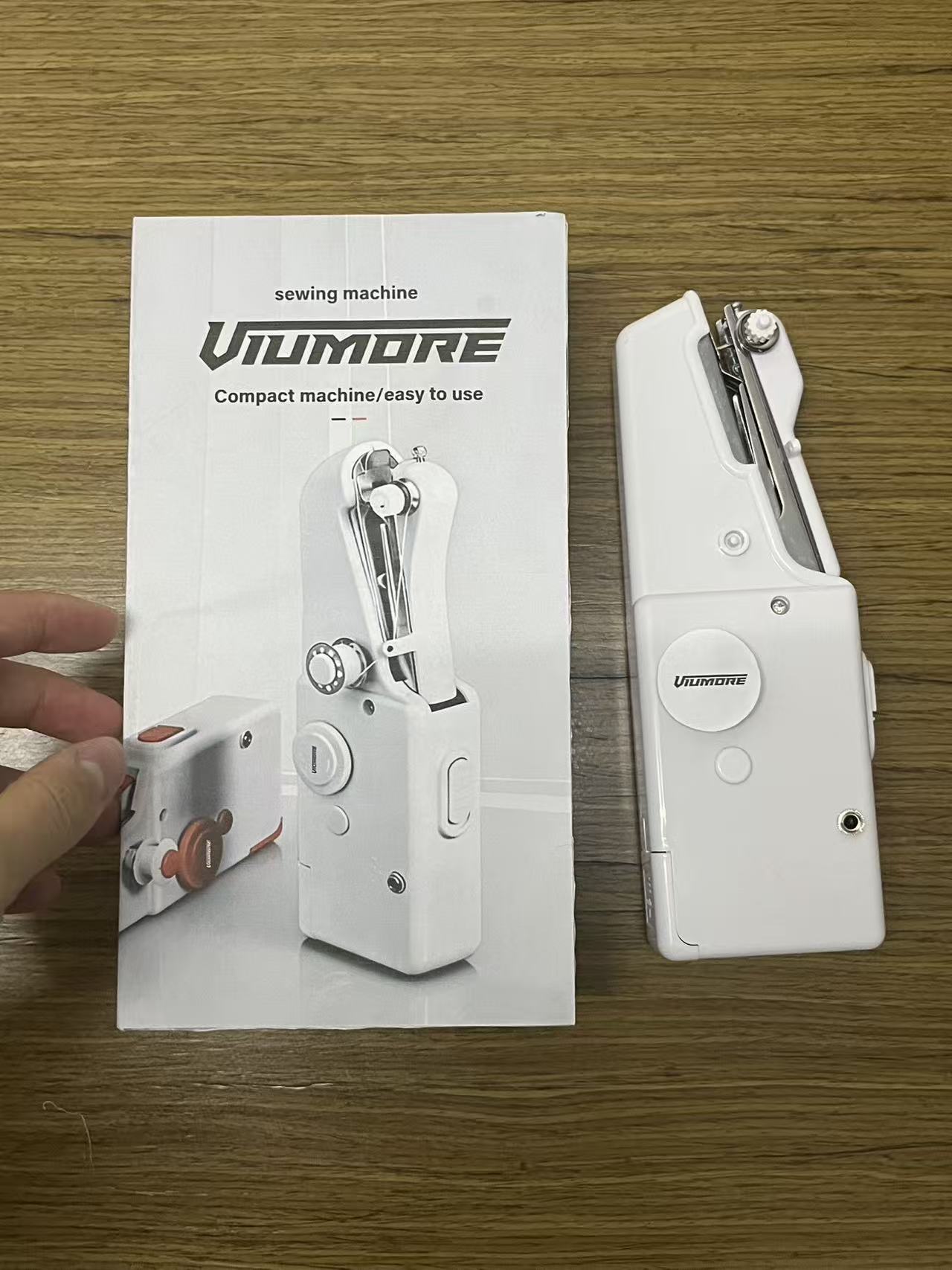 Viumore Mini Handheld Sewing Machine, Portable Electric Small Sewing Machine for Home, Compact Handheld Stitcher for DIY Clothing Repair, Easy to Use