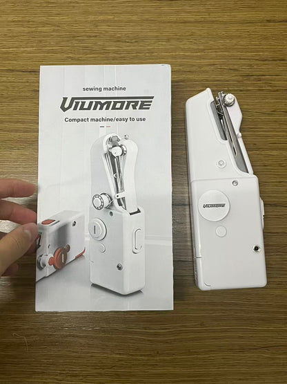 Viumore Mini Handheld Sewing Machine, Portable Electric Small Sewing Machine for Home, Compact Handheld Stitcher for DIY Clothing Repair, Easy to Use