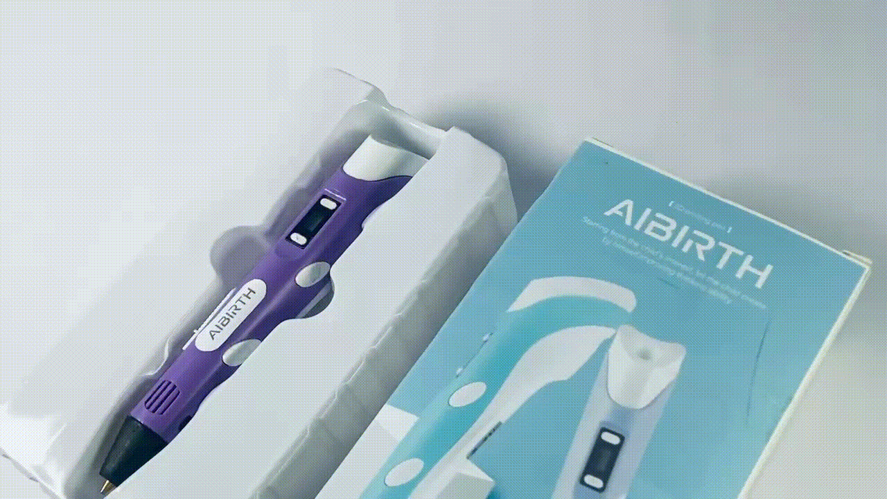 AIBIRTH 3D Printing Pen with Display - Includes 3D Pen, 1 Starter Colors of PLA Filament and Power Cable