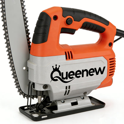 Queenew Multi-Function Handheld Electric Saws, Household Woodworking Saws, Power Tools for Metal & Wood Cutting, High-Power Portable Chainsaws