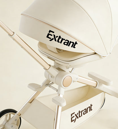 Extrant Reversible Baby Stroller, Foldable Lightweight Baby Stroller, Reclining Infant Stroller for Newborns & Toddlers, Travel-Friendly Baby Strollers