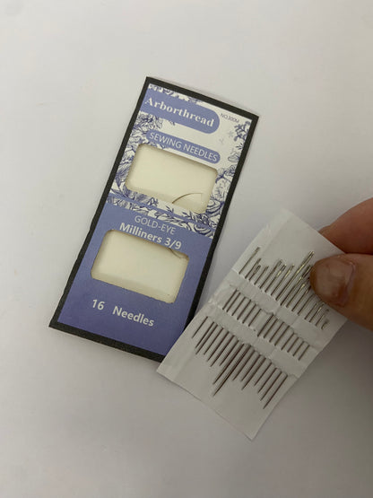 Arborthread Sewing needles Sharps Hand Needles-Size 3/9 16/Pkg Tapestry darning Embroidery Knitting Needle Yarn Sewing Needles