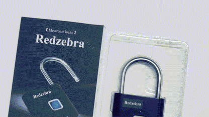 Redzebra Electronic locks Intelligent Fingerprint Password Lock Durable Keyless Suitcase and Cabinet Lock Black Fingerprint Capacity for Luggage and Outdoor Use