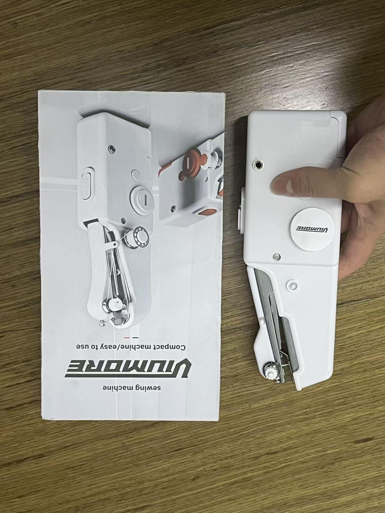 Viumore Mini Handheld Sewing Machine, Portable Electric Small Sewing Machine for Home, Compact Handheld Stitcher for DIY Clothing Repair, Easy to Use