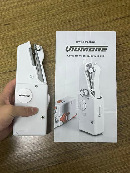 Viumore Mini Handheld Sewing Machine, Portable Electric Small Sewing Machine for Home, Compact Handheld Stitcher for DIY Clothing Repair, Easy to Use