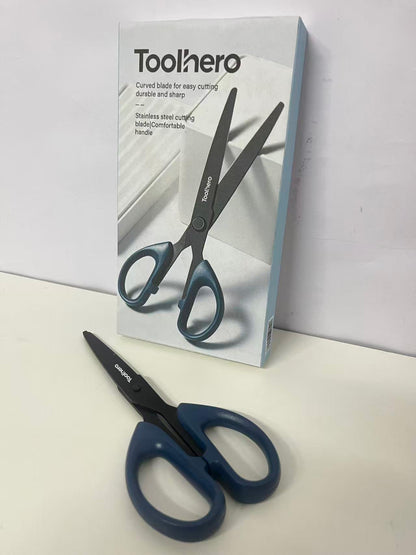 [Toolhero Scissors]—— Toolhero Black Blade Rustproof Household Scissors - Multi-Functional Office & Craft Shears