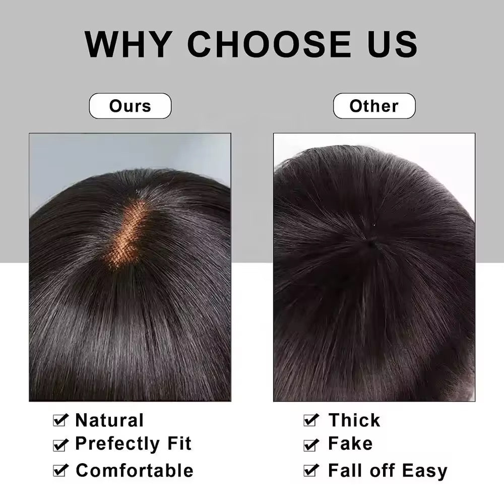 RINGBABY Wigs,Flat bangs wigs are suitable for women's medium and long curly hair styling,with full hood,natural and fashionable style