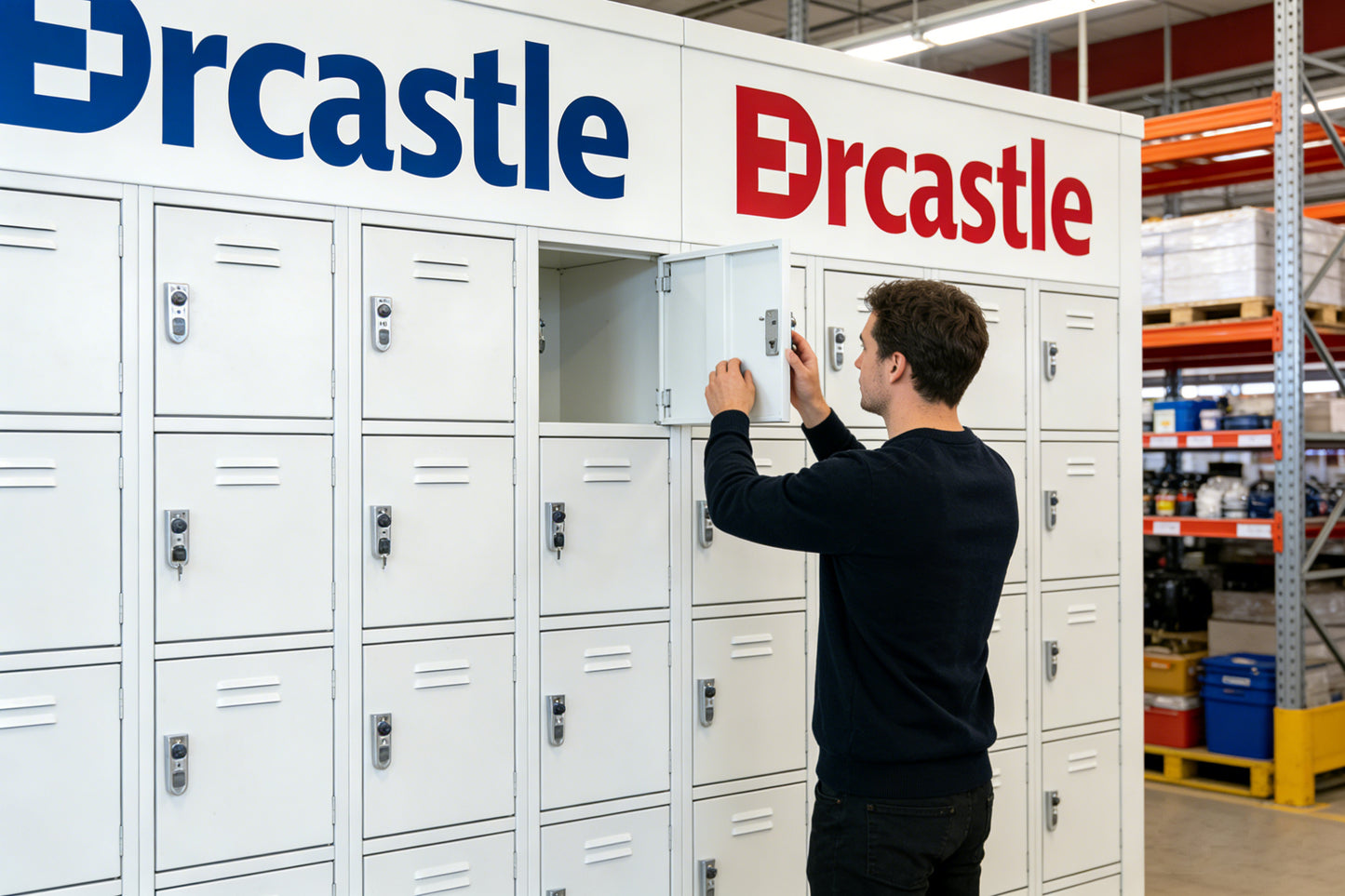 Drcastle Heavy-Duty Steel Lockers, Multi-Door Lockable Storage Cabinet, Industrial-Grade Metal Lockers for Warehouse, Office, Gym, Staff Dormitory, Thickened Plate & Anti-Tip Design