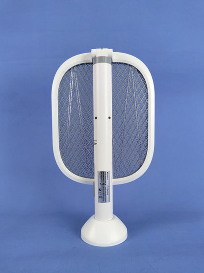 ELWIAE Foldable & Telescopic Electric Mosquito Swatter, 2-in-1 UV Mosquito Killer Lamp, Rechargeable Fly Zapper with 3-Layer Safety Mesh, Long-Lasting Lithium Battery, Base & LED Light, Physical Pest Control for Home Use
