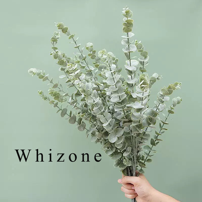 Whizone Artificial plants, other than Christmas trees Artificial Eucalyptus Leaves Stems Bulk, Fake Greenery Plant Floral Stems for Fake Silk Flower Arrangements Centerpieces Bouquet Vase Filler Decoration
