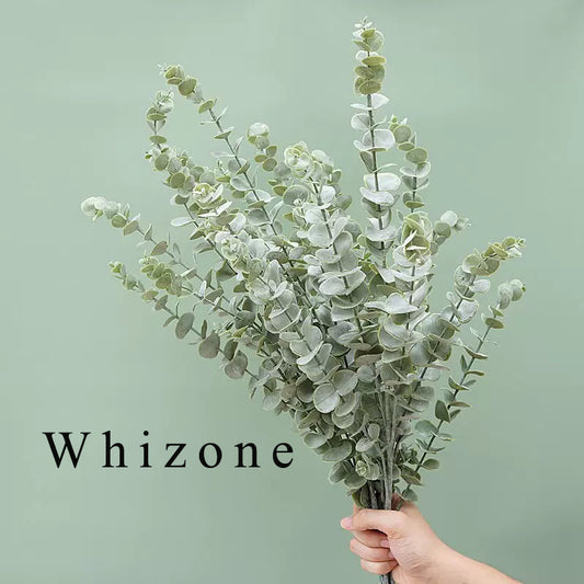 Whizone Artificial plants, other than Christmas trees Artificial Eucalyptus Leaves Stems Bulk, Fake Greenery Plant Floral Stems for Fake Silk Flower Arrangements Centerpieces Bouquet Vase Filler Decoration