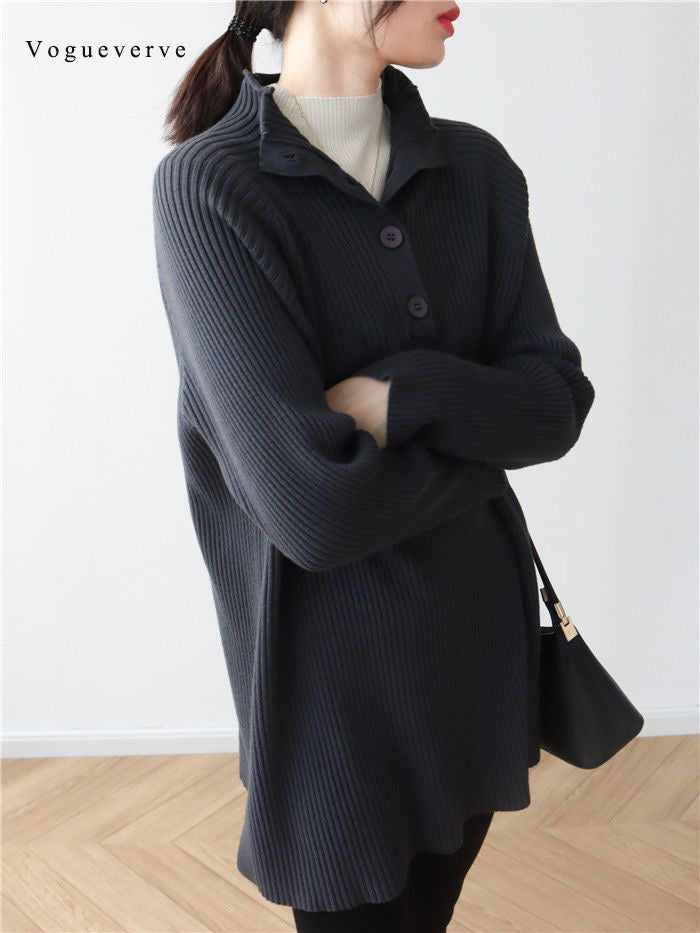 Vogueverve Sweaters Womens Oversized Long Sweater Dress 2025 Plus Size Tunic Pullover Knit Fall Dresses