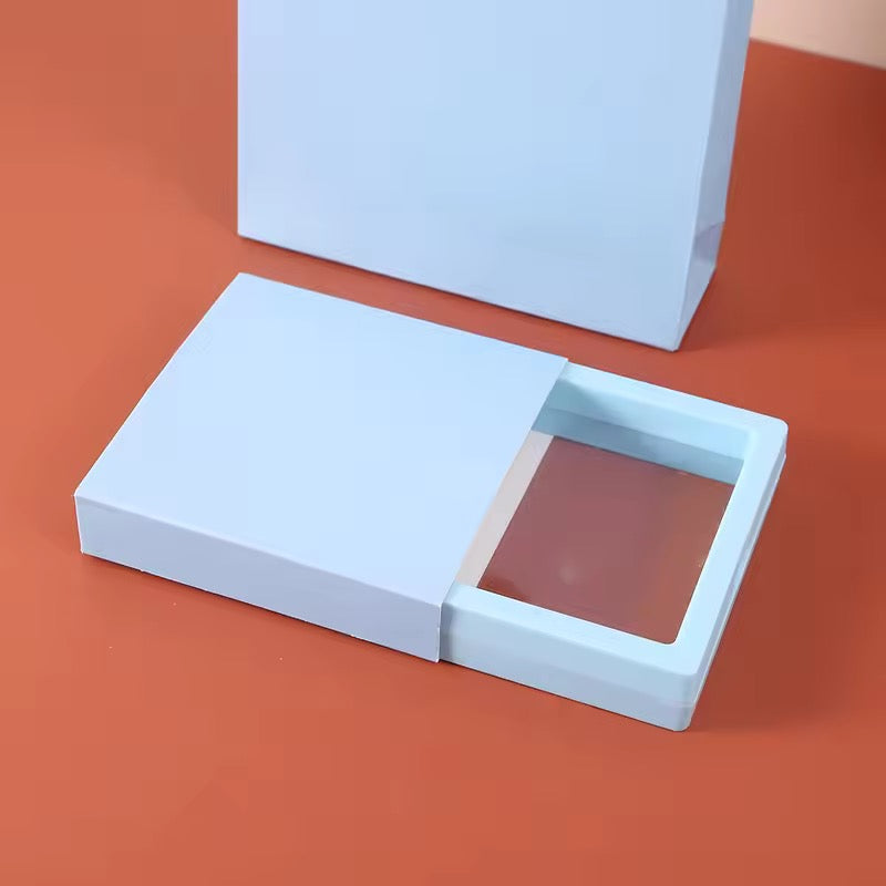 Datelove Jewelry organizer cases Jewelry Boxes, Portable 3D Floating Small Frame Display Stand Transparent Window Jewelrys Case PE Film Jewelry Organizers and Storage