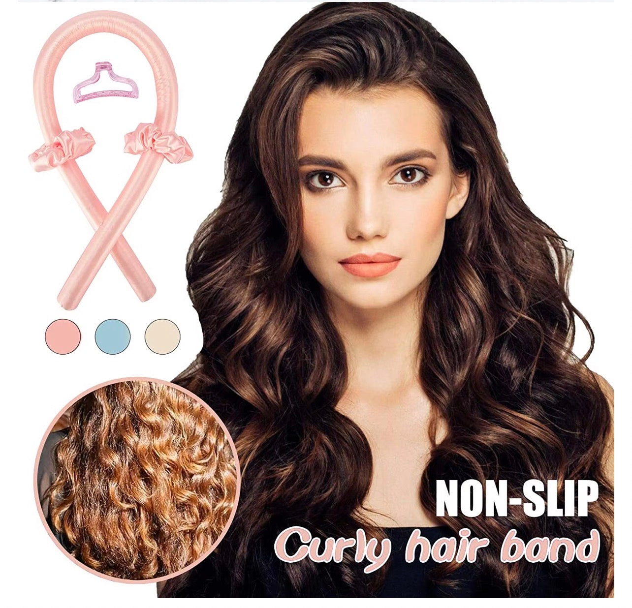 RAMISS Non-electric hair rollers,100% Pure Mulberry Silk Foam Hair Roller Magic Silk Heatless Hair Curler Gift Set
