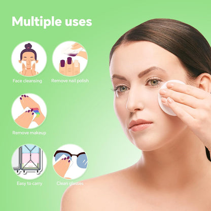 Lazyweek Cleaning cotton Cotton Rounds for Face Pure & Natural Cotton Pads for Face Hypoallergenic & Lint-Free Makeup Remover Pads Dual Texture Soft Face Pads for Sensitive Skin