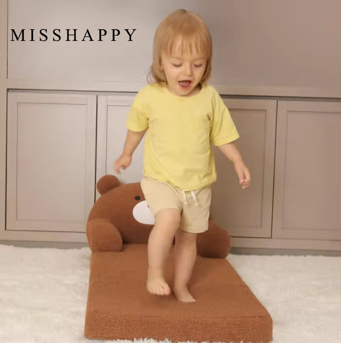 MISSHAPPY Sofas,Kids Sofa Baby Sleeping Bed Soft Foam Chair Bear Design Kids Reading Sofa Kids Playing Sofa for Living Room