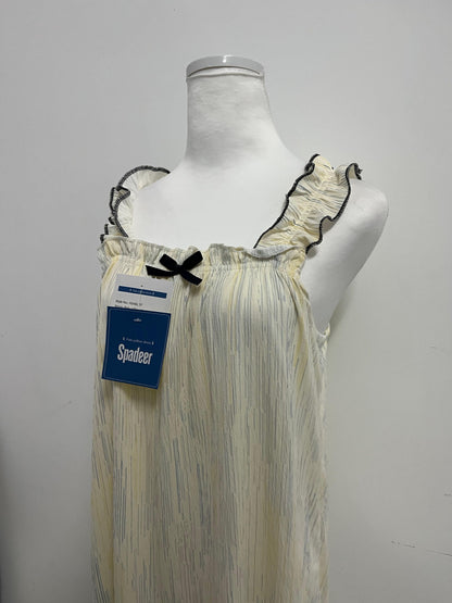 Spadeer Sleepwear Women's Sleeveless Nightgown, Sweet Ruffled Home Dress