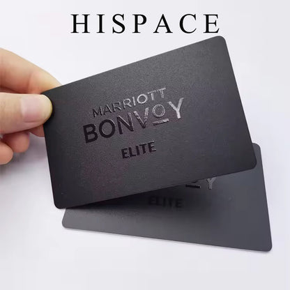 HISPACE Printed business cards Metal Business Cards Laser Engraving Blanks Black Anodized Aluminum Blanks Name Card,for Laser Engraving DIY Cards Gift Cards VIP Cards Membership Cards Office Name Cards