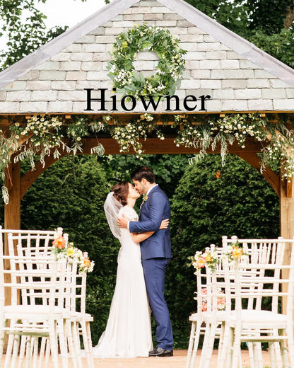 Hiowner Artificial wreaths,Artificial Spring Summer Greenery Wreaths for Front Door Green Eucalyptus Leaf Wreath Decor Boxwood with Big Berries for Farmhouse Outside Year Round