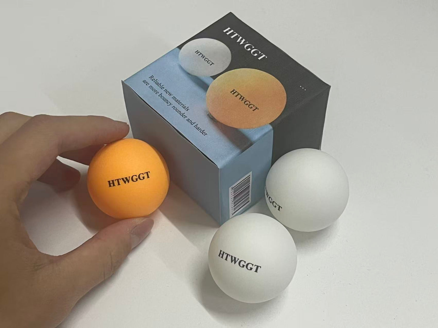 HTWGGT Professional Training Table Tennis Balls - Durable High-Elastic New Material, Multi-Color Indoor Game & Practice Balls (3-Pack)