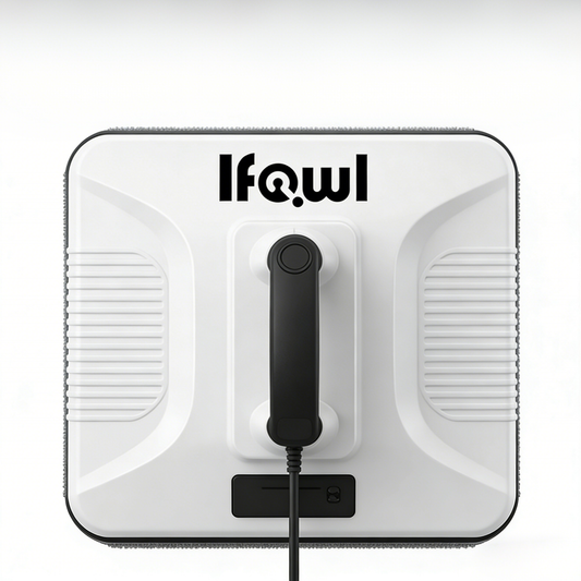 Ifowl Electric Window Cleaning Machine, Handheld Double-Sided Glass Cleaner for Home & High-Rise Windows, Reusable Washable Microfiber Pads, Portable Window Washing Tool
