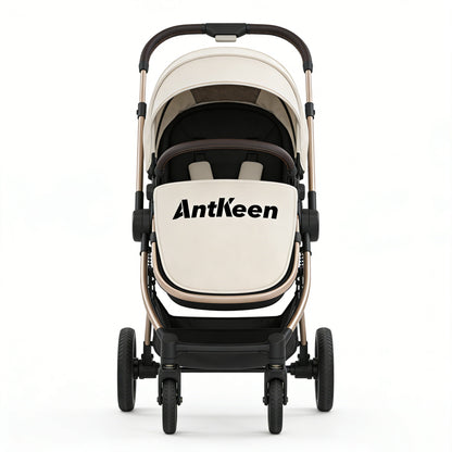AntKeen High Landscape Baby Strollers, Reversible Infant Pushchair, Foldable Shock Absorption Baby Carriage, Newborn to Toddler Stroller