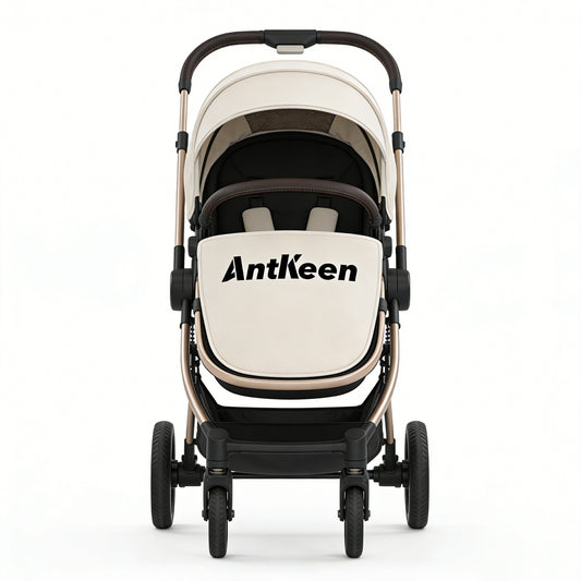 AntKeen High Landscape Baby Strollers, Reversible Infant Pushchair, Foldable Shock Absorption Baby Carriage, Newborn to Toddler Stroller