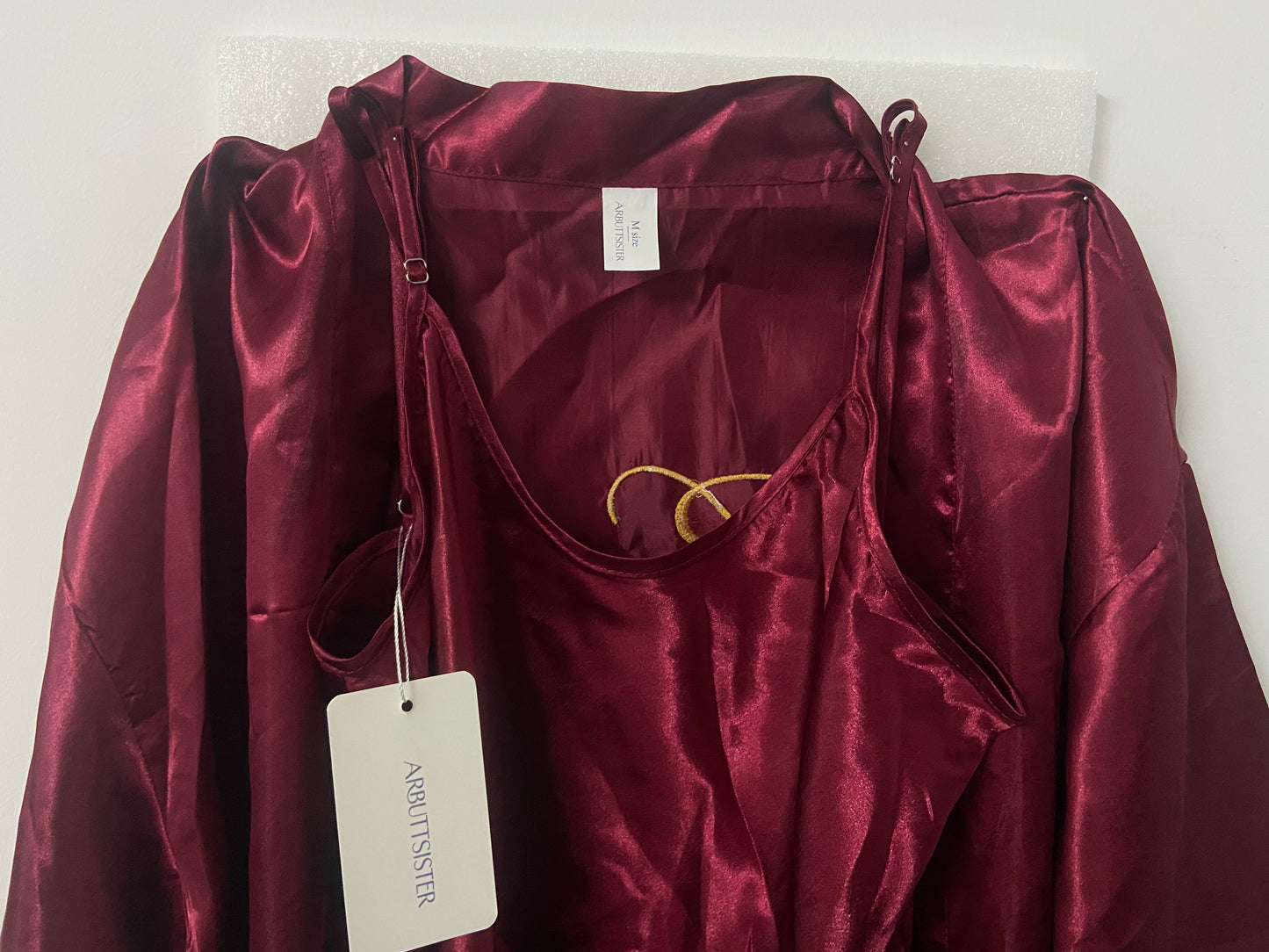 ARBUYYSISTER Sleepwear for Women Full Slip Under Mini Spaghetti Strap Dress Silk Satin Nightgowns