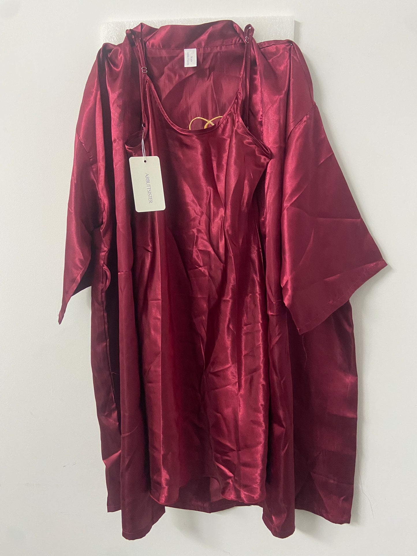 ARBUYYSISTER Sleepwear for Women Full Slip Under Mini Spaghetti Strap Dress Silk Satin Nightgowns