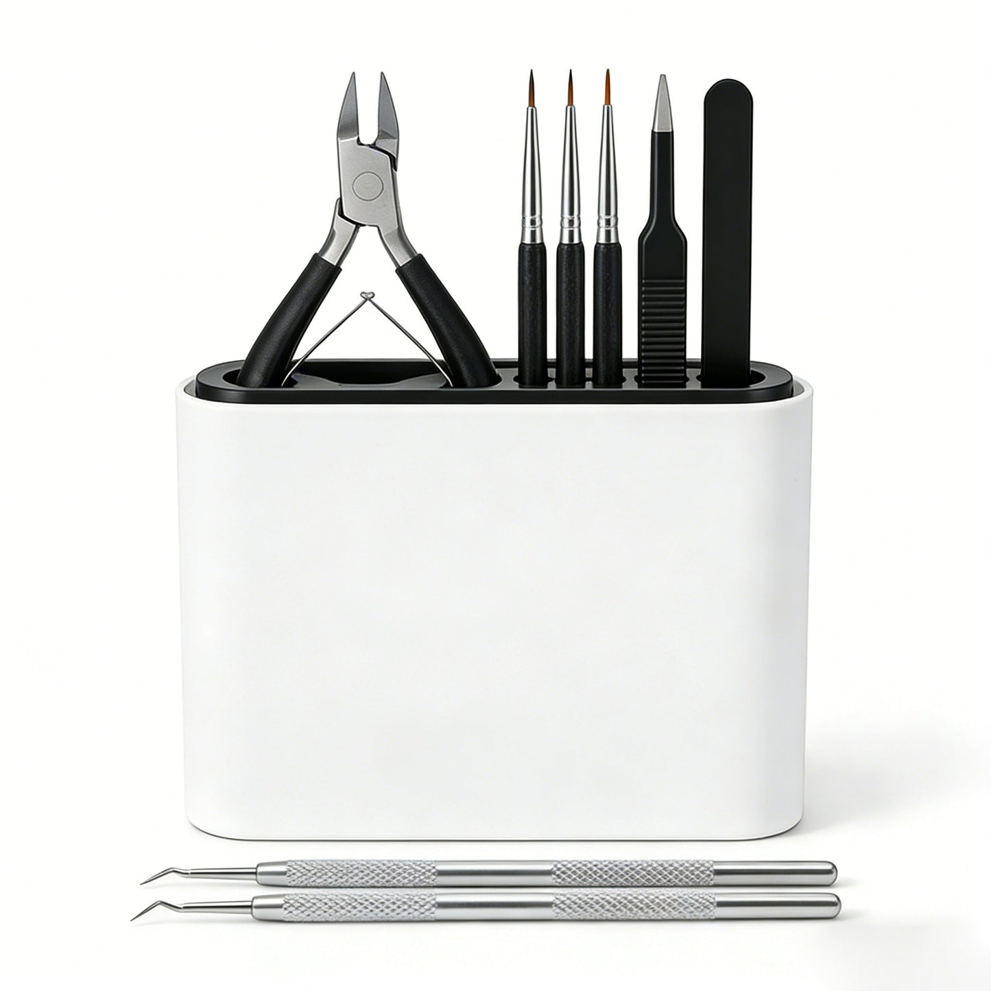 Aitiger Professional Manicure Pedicure Kit, 8 in 1 Nail Care Tools Set with Cuticle Nippers, Cuticle Pushers, Nail Brushes, Nail Files, Double-ended Picks, Stainless Steel Manicure Tools with Storage Case for Home & Salon Use