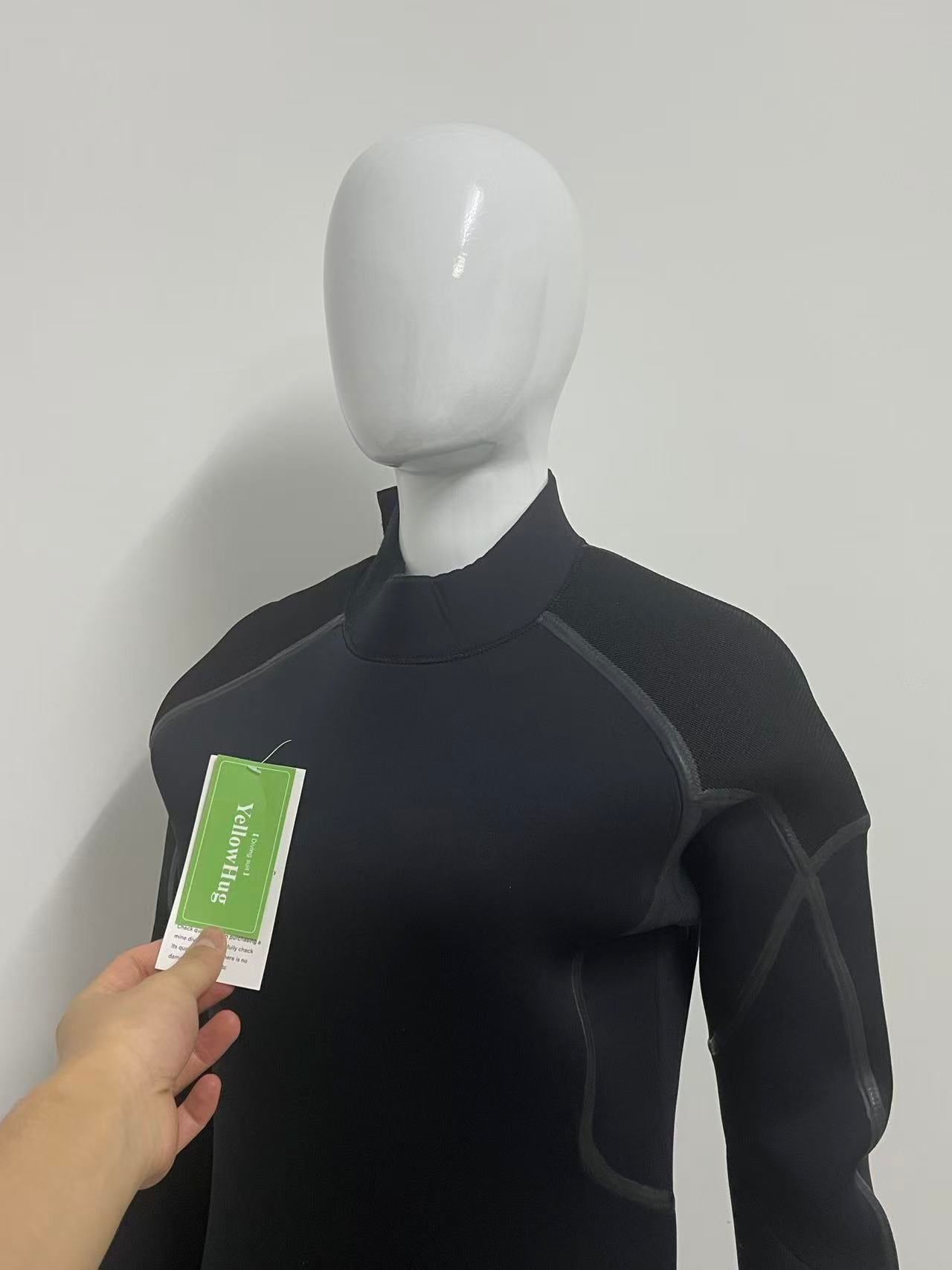 YellowHug 3mm Neoprene Full Body Diving Suit, Men's Professional Thermal Wetsuit with Back Zipper for Scuba Diving & Snorkeling