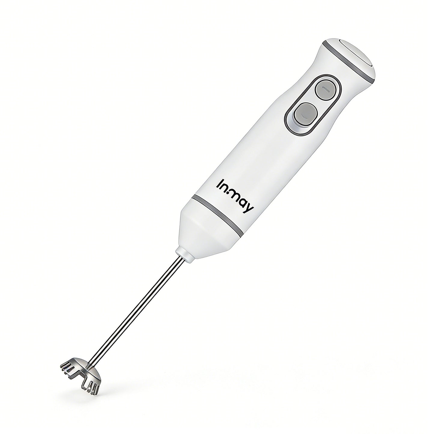 Inmay Electric Milk Frother, Handheld Rechargeable Foam Maker, Portable Coffee Frother with Stainless Steel Whisk, 2 Speed Settings for Latte, Cappuccino, Hot Chocolate