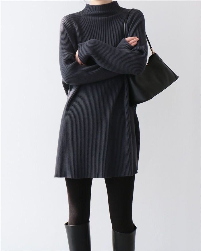 Vogueverve Sweaters Womens Oversized Long Sweater Dress 2025 Plus Size Tunic Pullover Knit Fall Dresses