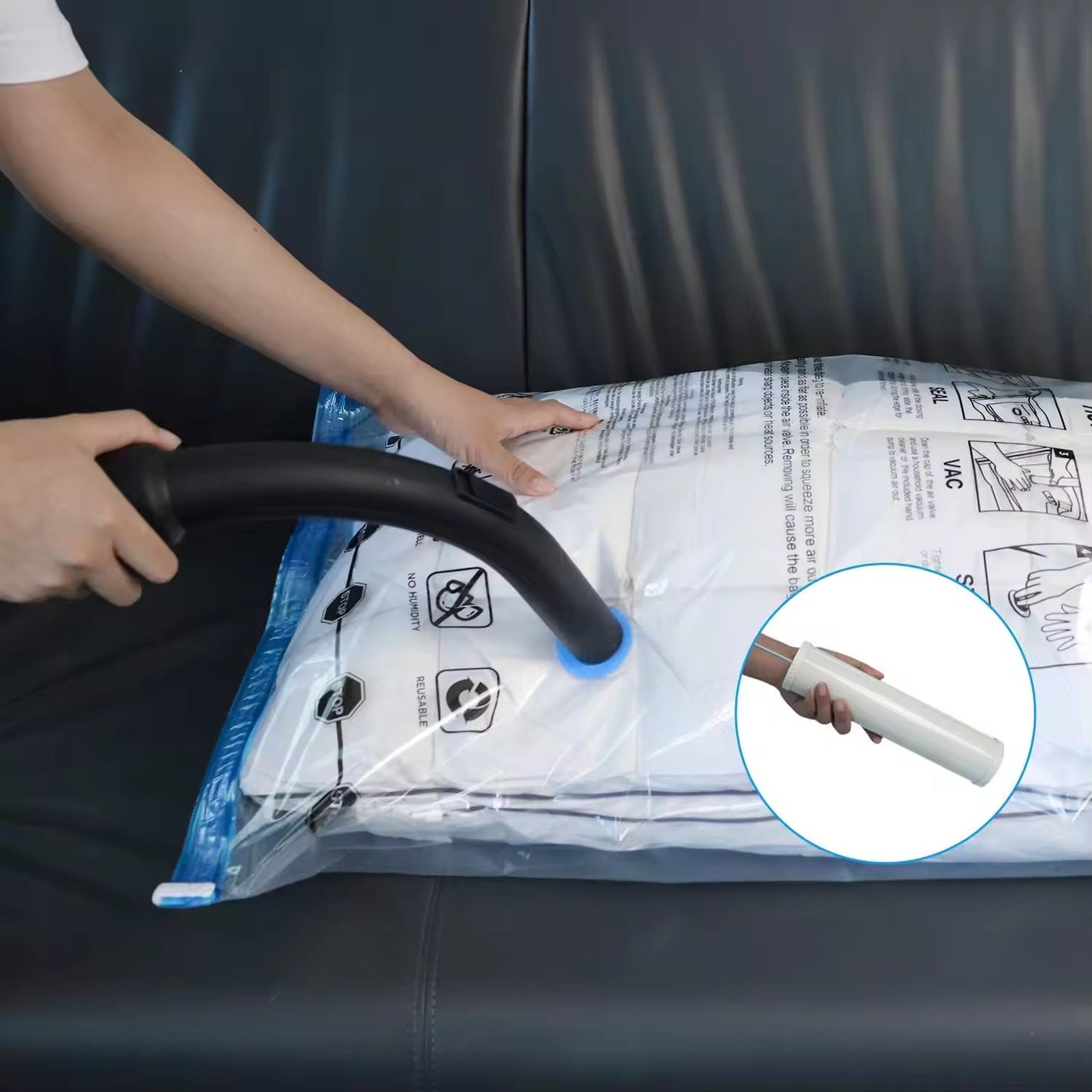 SKYBOSS-Vacuum cleaner bags-Strong Space Compression Custom Printed Biodegradable Packaging Sealer Dust Vacuum Storage Bag for Clothes Vacuum Sealing Bag