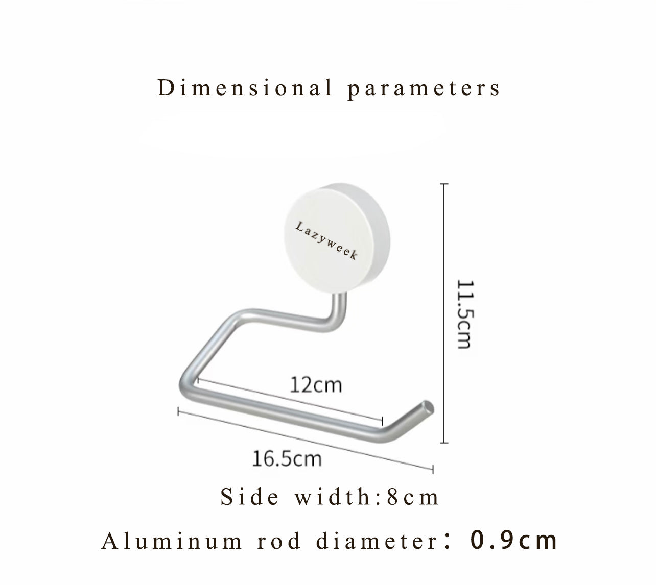 Lazyweek Toilet paper holders Aluminum Toilet Paper Holder Bathroom Toilet Paper Holder Perforation-free Small Storage Holder Toilet Roll Holder